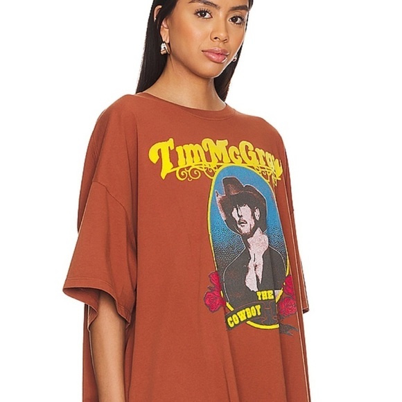 NWT Daydreamer x Free People Tim McGraw oversized tee, OS - Picture 3 of 11